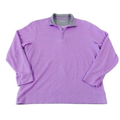 Vineyard Vines Bakers Bay Golf Club Pima Cotton Striped 1/4 Zip Pullover Large