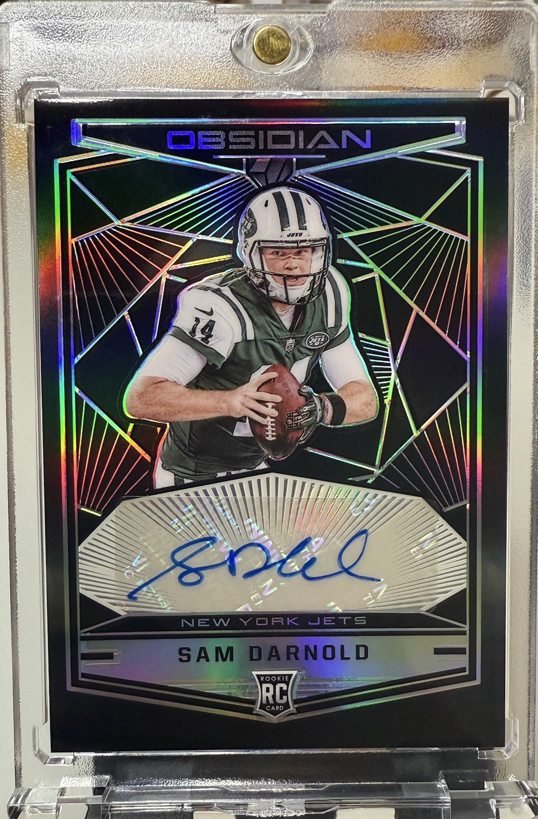 Sam Darnold Rookie Auto - 2018 Panini Obsidian - #RKA-SD /75 (AU, RC)