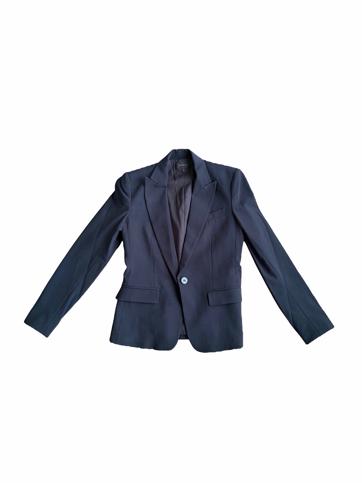 Vintage Theory, Women's Black Classic Tailored Blazer, Size 0, Wool Blend
