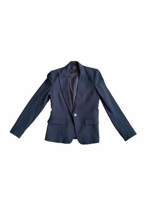 Vintage Theory, Women's Black Classic Tailored Blazer, Size 0, Wool Blend