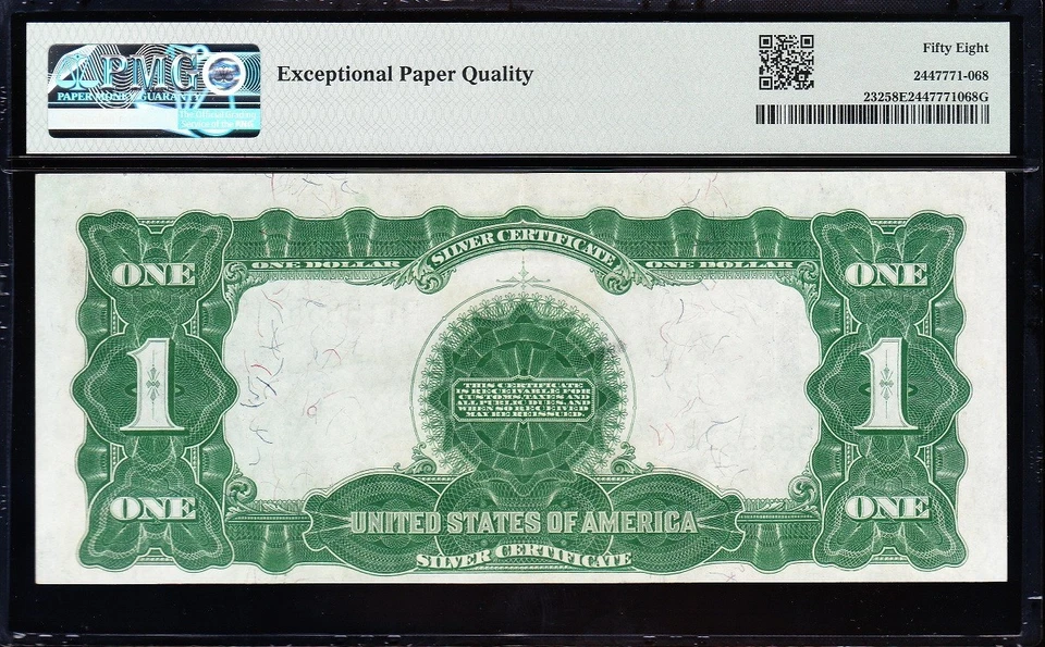 Amazing Crisp HIGH GRADE 1899 $1 "BLACK EAGLE" Silver Cert.! PMG 58 EPQ! 85521R - Image 3 of 3