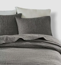 Madison Park Gray Signature Serene Hand Quilted 3-Pc. Coverlet 'King Size Set