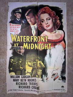 Waterfront at Midnight 1948 Locandina Film 27x41 William Gargan Film Noir (B)