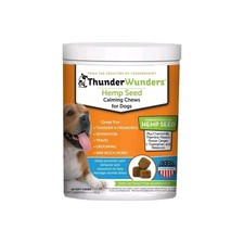 Lot of 3. Thunder Wunders Calming Dog Chews Hemp Seed 180 soft chews Exp 03/2027