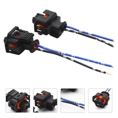 Set of 2 Einspritzdüsen Stecker Kraftstoffadapter Autoversorgung