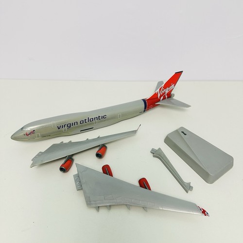 Virgin Atlantic Kunststoff Passagier Jumbo Jet Flugzeug Schreibtisch Ausstellungsmodell - Bild 5 von 5