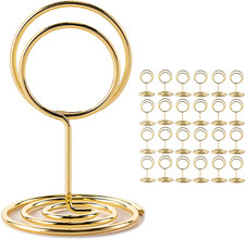 26Pcs Table Number Holders, Place Card Holder, Wire Picture Holder, Small Size T