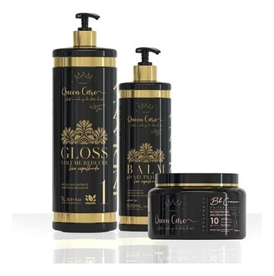 Donna Indiana Smooth Hair Volume Reducer Gloss Balm Mask QUEENCARE - 3 Produkte