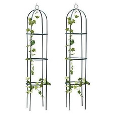 Garden Mile® 2x Large 2m Metal Garden Obelisk Heavy Duty Strong Tubular Plant...