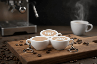 Fidget Toy Kaffeetasse Schlüsselanhänger - Kailh Box Switch Clicky - 3D - Custom