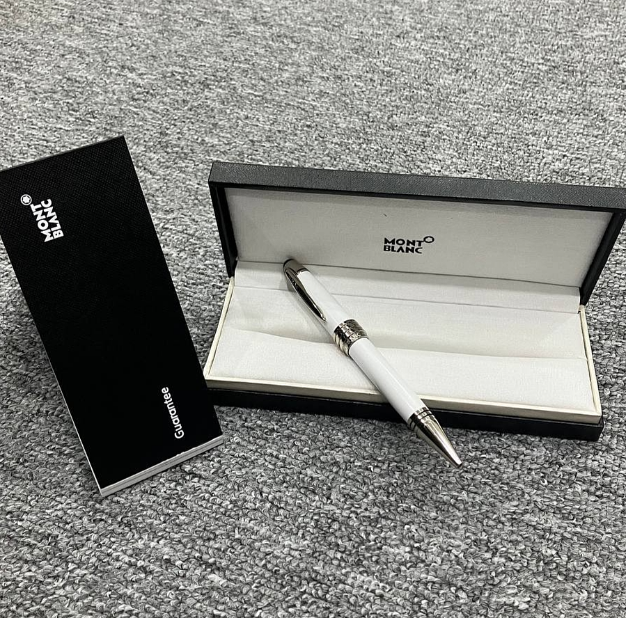 Montblanc JFK Special Edition Pen White Silver Ballpoint Luxury