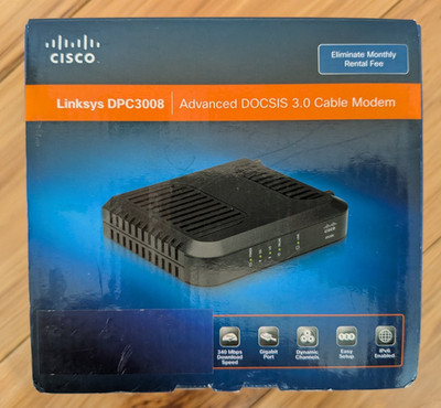 Cisco Linksys DPC3008 DOCSIS 3.0 Cable Modem - Open Box