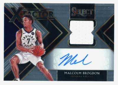 2019-20 Panini Select X-Factor Auto Relic /199 Malcolm Brogdon #XF-MBG Pacers