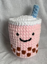 New Bubble Tea Plush 7" tall in Pink