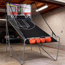 Foldable Indoor Basketball Arcade Game Double Shot 2 Player Electric Scoreboard