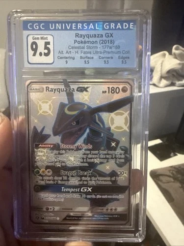 Pokémon TCG Rayquaza GX 177a/168 Alternate Secret Rare Holo Card