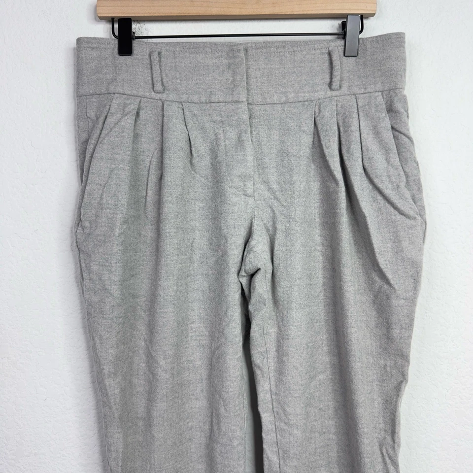 Gunex Brunello Cucinelli Pants Womens 8 Grey Wool Pleated Career Neutral Preppy - Image 3 of 4