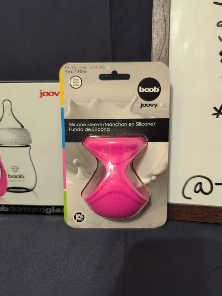 Biberones Joovy Boob de vidrio diamante con mangas de silicona (juego de 3) totalmente nuevos Foto 2 de 4