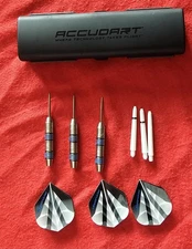 Accudart Stl 2.0 16 Gram Dart Set Steel Stainless Steel Barrel  With Case .