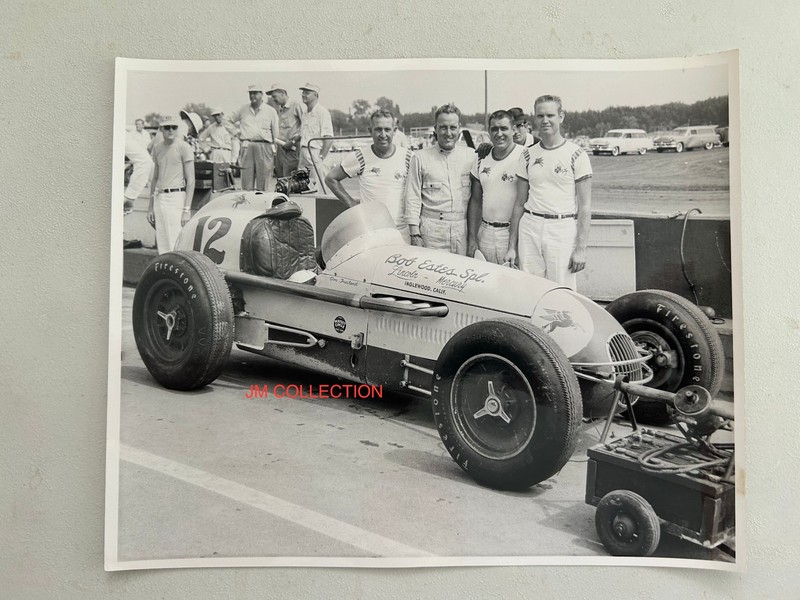 RARE PHOTO OF INDY CAR GREAT DON FREELAND MILWAUKEE 1955!