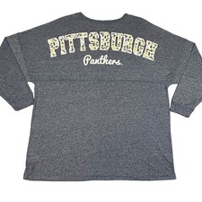 University of Pittsburgh Top Womens sz XL spell out Pitt Panthers spirit Floral