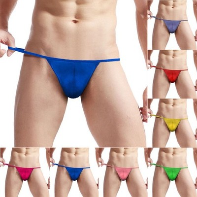 8) Ice Silk Herren G String Unterwäsche Tangas Bulge Pouch Dessous Slips