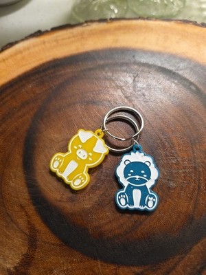 Custom 3D printed Animal  Keychains-Yellow And Green