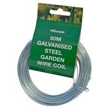 Woodside Galvanised Steel Garden Wire for Plants, DIY & Fencing – 1.2mm x 50m