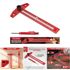 Adjustable Aluminum T-Square Ruler Multifunctional Angle Finder