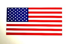 AMERICAN FLAG US 50 STAR FLAG Vinyl Decal Bumper Sticker LARGE 3.75" x 7.5"