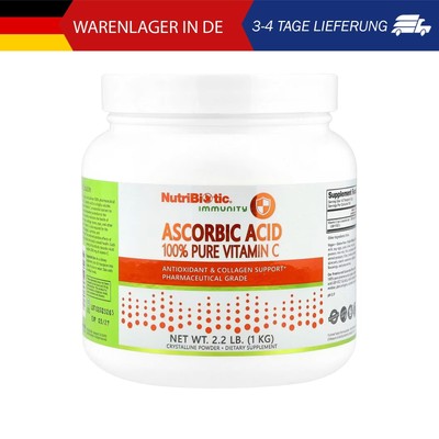 NutriBiotic, Immunity, Ascorbinsäure, 100 % pures Vitamin C, kristallines Pulver