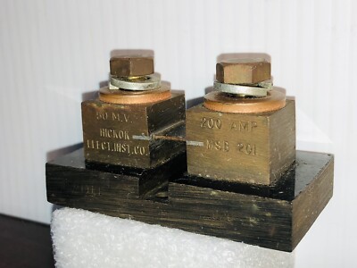 Hickok Analog Meter Shunt 200 Amps 50mV MSB-201 #920282 Lab Aviation Shun Race