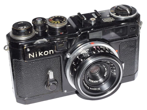 Nikon SP Black Paint Rangefinder Camera With W  Nikkor 3,5/3,5cm Case