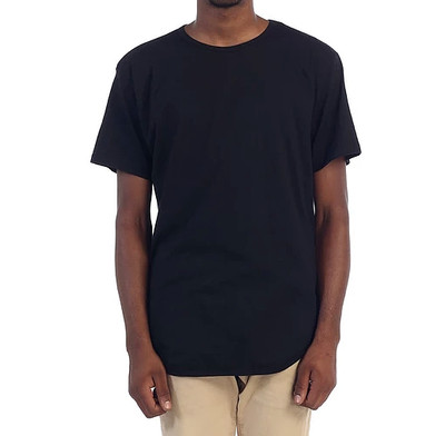 extended black tee