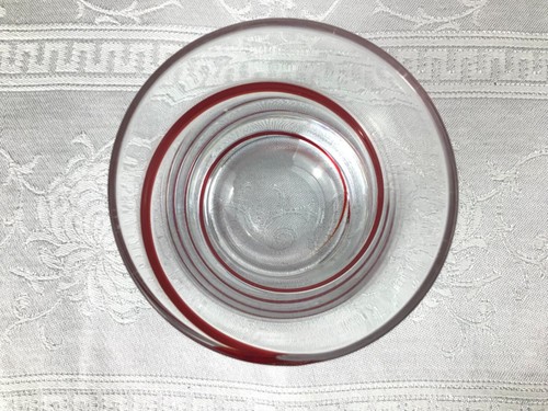 (2) Pier 1 Swirl Swirline Old Fashioned Glasses Red & Blue 4.25” VGUC Preowned - Picture 4 of 8