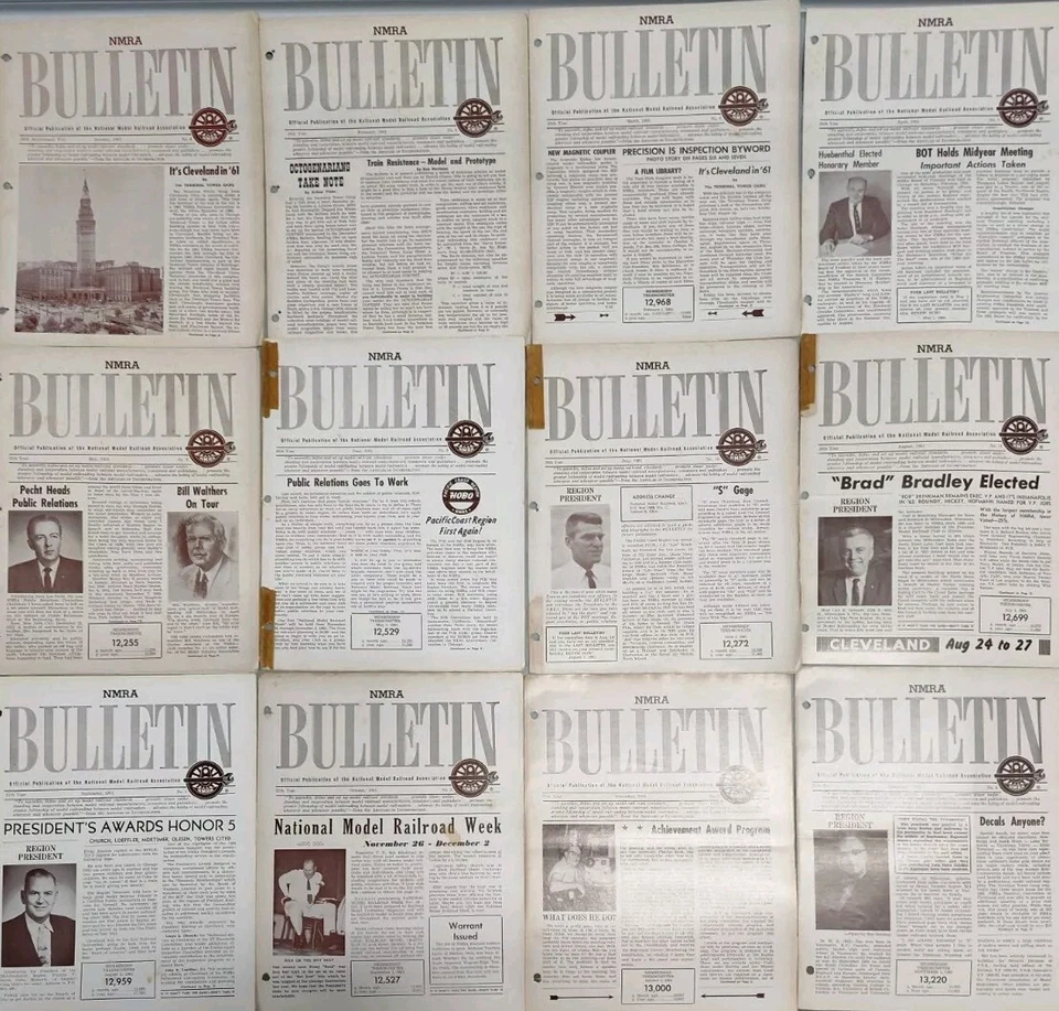 NMRA Bulletin 12 1961 Year Magazines National Model Railroad Association Trains - Image 2 of 4