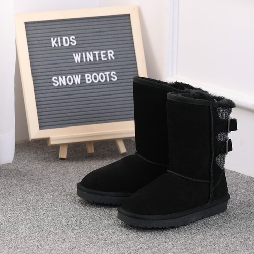 US Baby Girls Toddlers Winter Snow Boots Fur Lined Outdoor Indoor Walking Boots - Picture 25 of 40