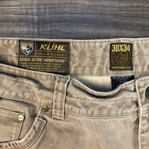 KUHL RYDR Pants Mens 38x29 Patina Dye Brown Khaki Tan Ryder Crag Series Vintage - Picture 3 of 11