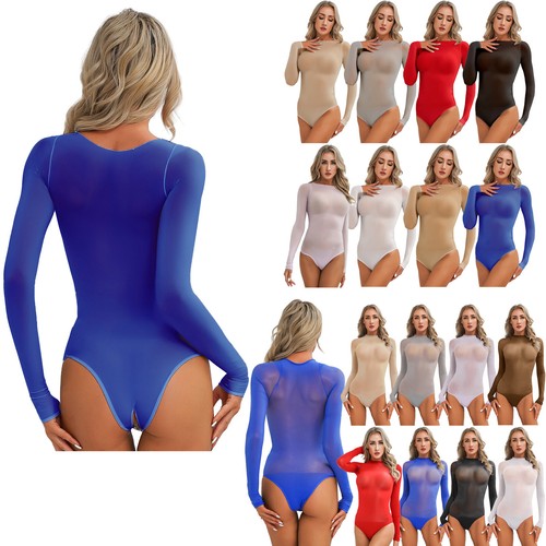 Mujeres Transparente Mangas Largas Body Regular/Sin entrepierna Mono Ropa de noche - Imagen 2 de 154