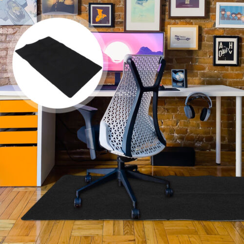  Office Chair Mat Polyester Computer Nonslip Rug Desk Carpet - Afbeelding 1 van 10