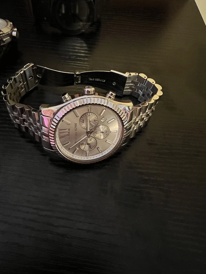 Мужские часы с хронографом Michael Kors Lexington серебристый циферблат серебристые 42 мм - Изображение 2 из 4