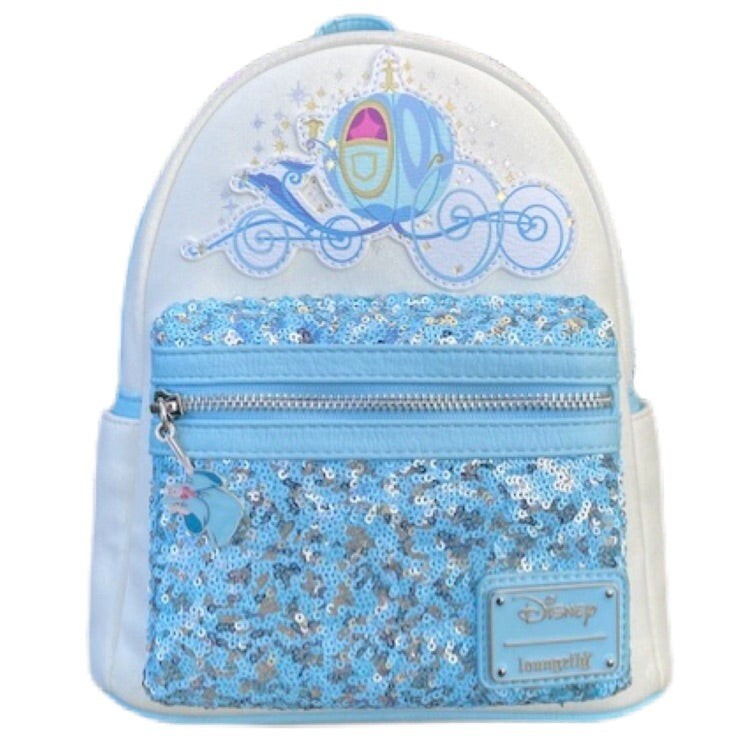 Disney Loungefly Cinderella’s baby blue bookbag Amazon.com | Loungefly Disney Princess Dreams Series  main image 4