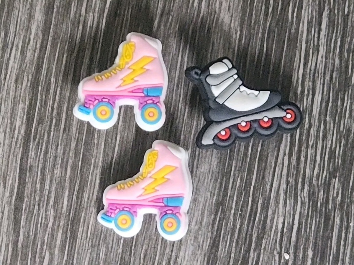 Roller Skates shoe Charm Jibbitz For Crocs Set Of As Shown