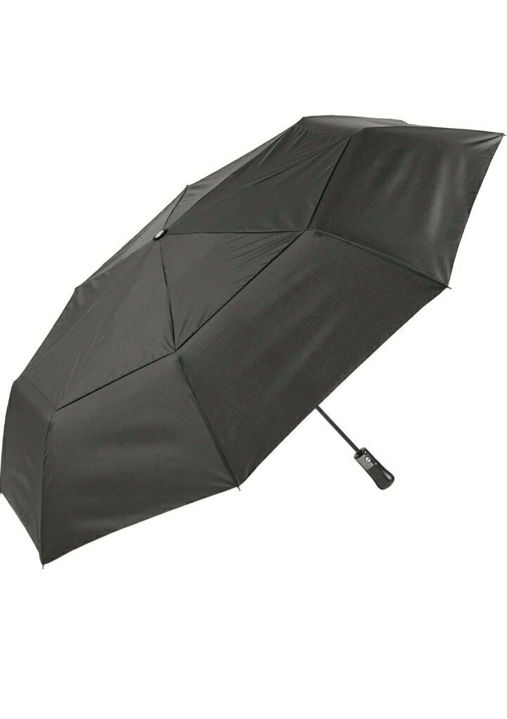 ELEGANTE PARAGUAS DE HOMBRE PLEGABLE TAMAÑO GRANDE MARCA EZPELETA.COLOR NEGRO.