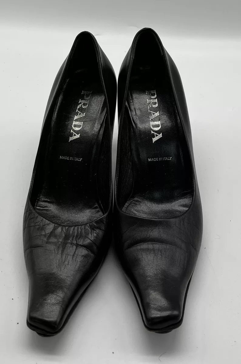 Prada square top toe pumps