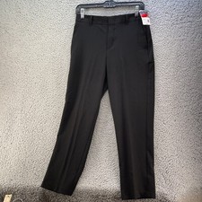Chaps New Flat Front Dress Pants Black 14 Husky NWT Youth Boys