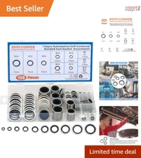 156 Piece Dowty Washer Set Zinc Plated Metric Assortment for Automotive Sealing