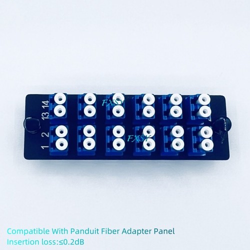 Panel adaptador de fibra óptica 12 LC/UPC dúplex compatible con OS2 Panduit FAP12WBUDLCZ - Imagen 7 de 9