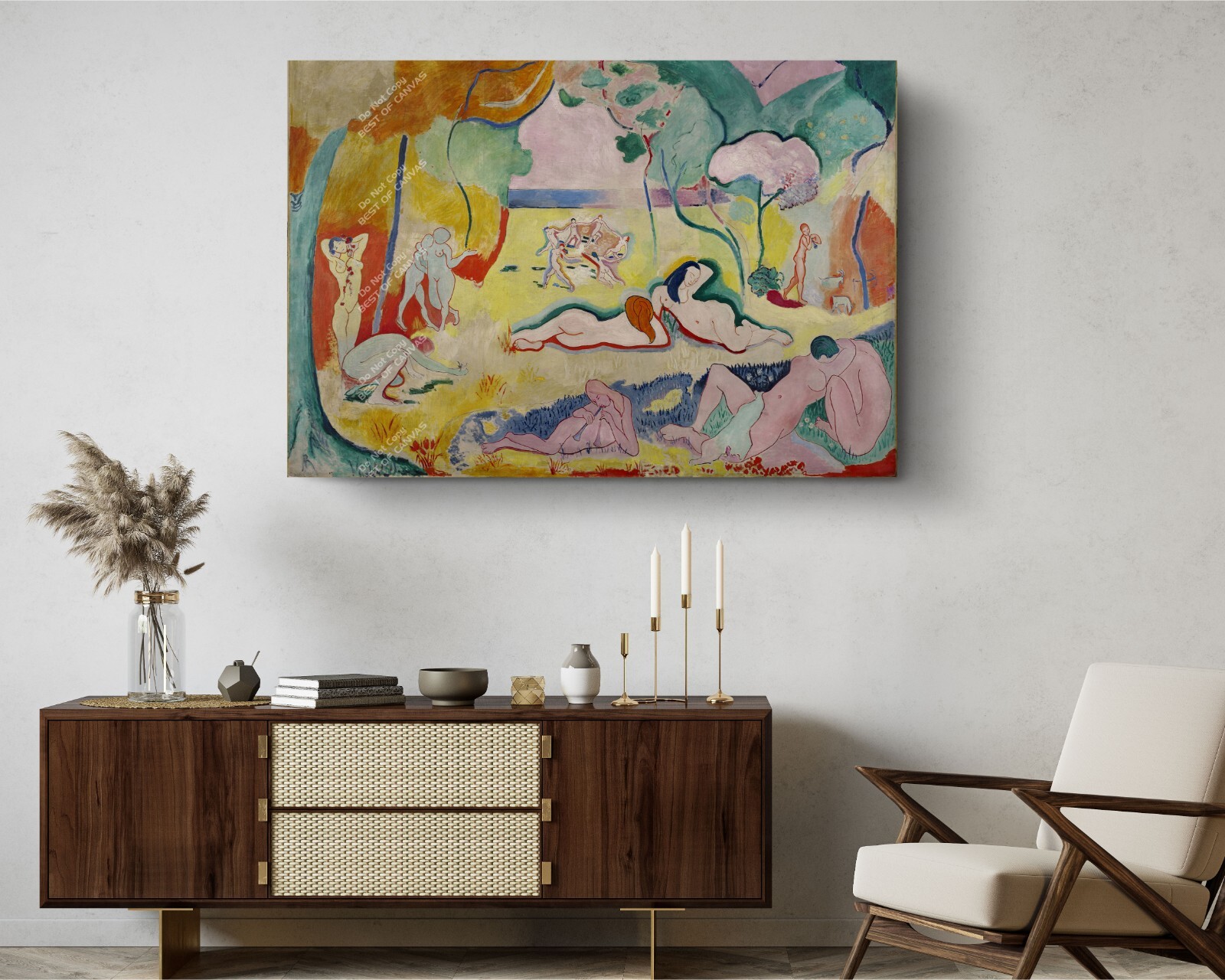 Le bonheur de Vivre Joy of Life Henri Matisse Canvas Classic Art Print ...