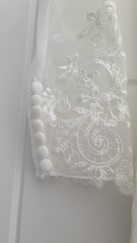 Off-shoulder Lace Mermaid/Trumpet Wedding Dress - Picture 12 of 17